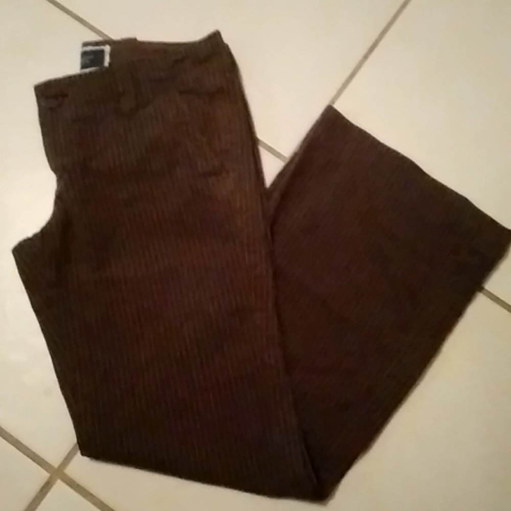 American Eagle brown pinstripe wide leg Trouser. Size 8.
